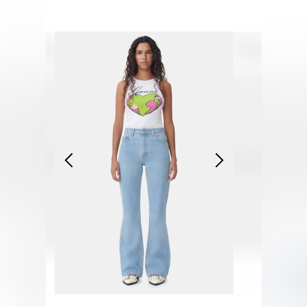 GANNI BETZY HIGH RISE FLARED JEANS